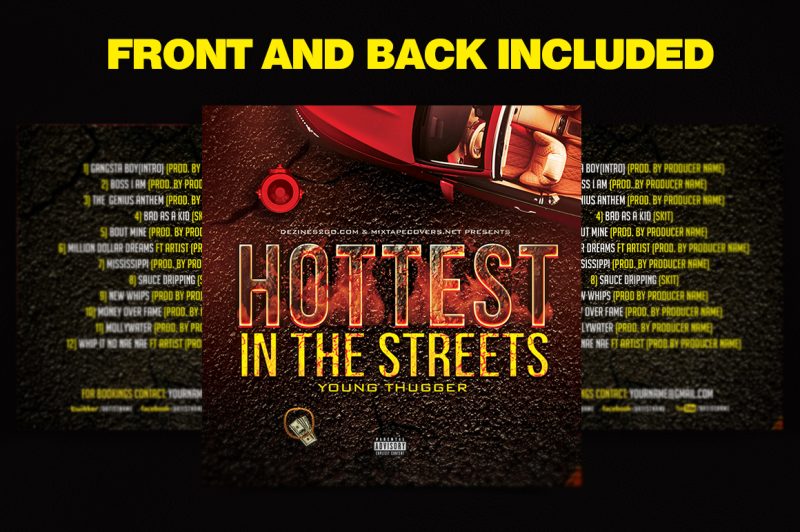 Hottest in the Streets Mixtape Cover Template