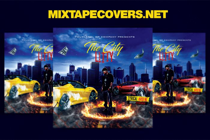 The City Litty Mixtape Cover mixtape psd album cover template