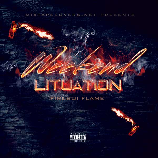Weekend Lituation mixtape psd album cover template