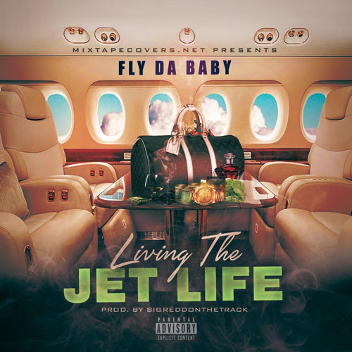 Living  the Jet Life mixtape psd album cover template