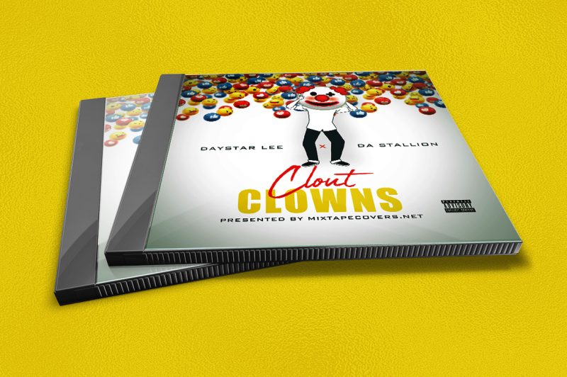 Clout Clowns mixtape psd album cover template