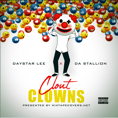 Clout Clowns mixtape psd album cover template