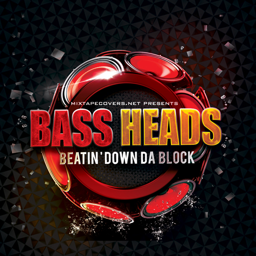 Bass Heads mixtape psd album cover template