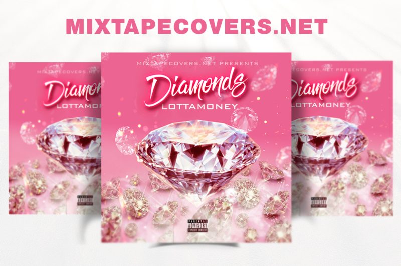 Diamonds Mixtape cover template mixtape psd album cover template