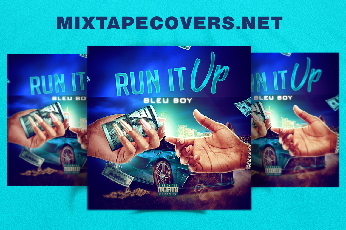 RUN IT UP Mixtape cover template mixtape psd album cover template