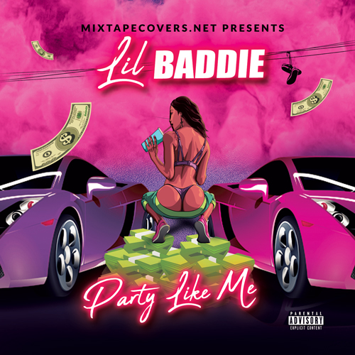 Lil Baddie Female Mixtape cover template mixtape psd album cover template